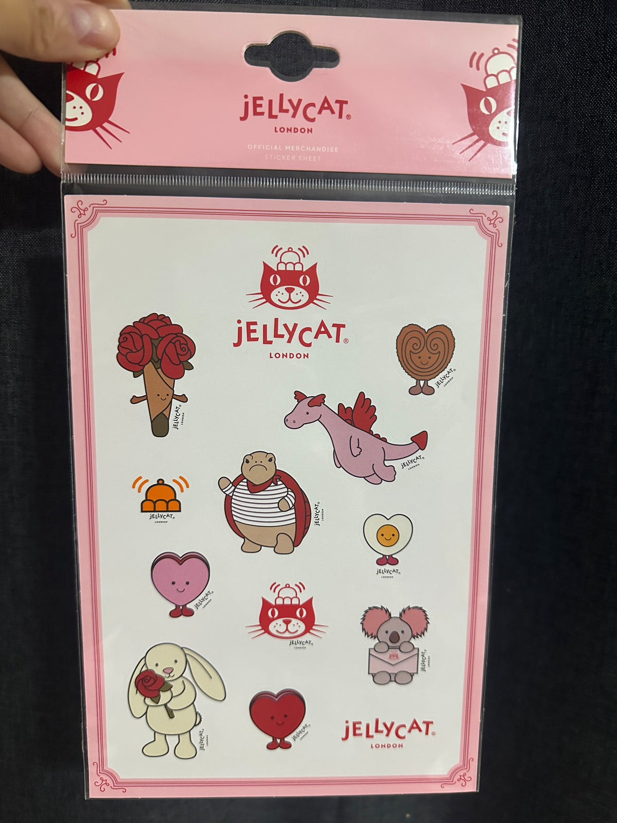 UK0088	- Jellycat Pink Valentine's Day Sticker