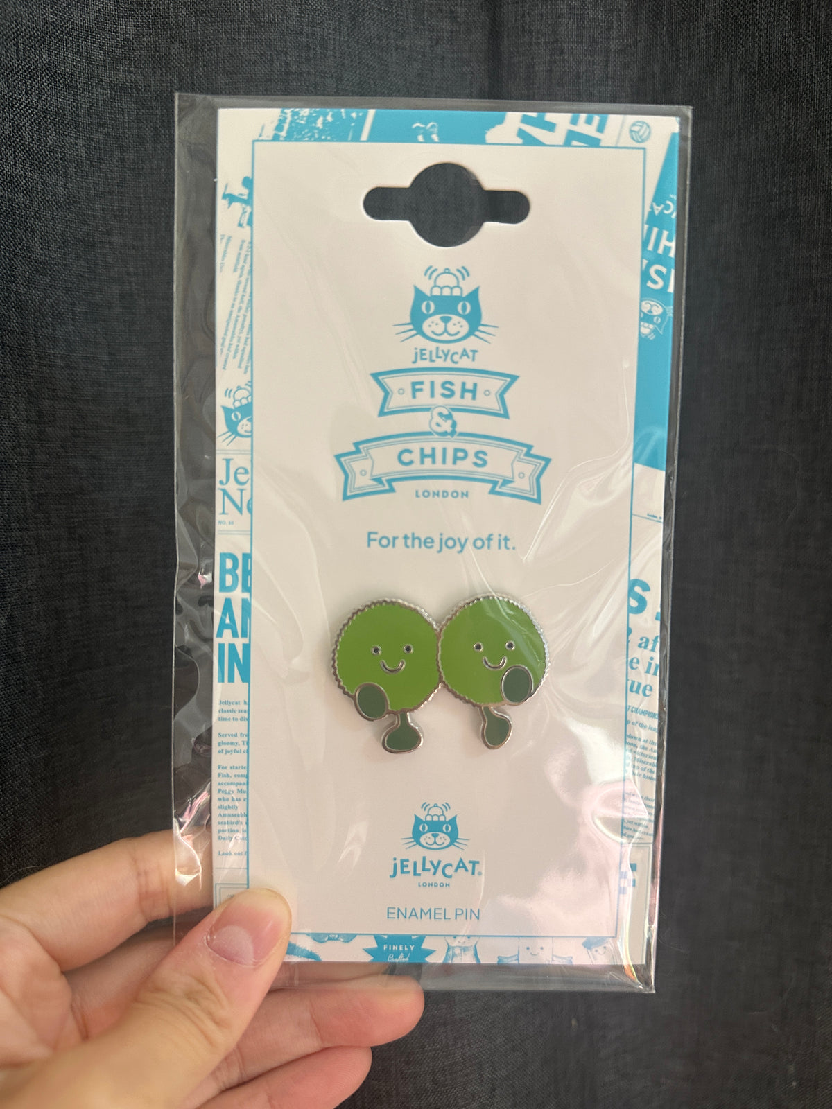 Jellycat Pin -  Mushy Peas