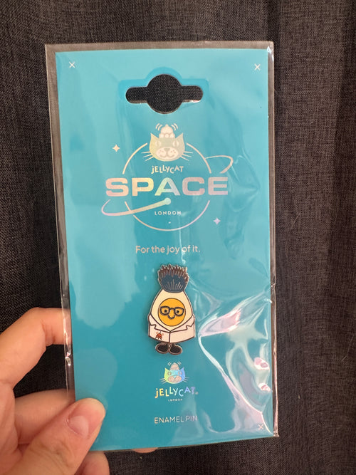 Official Jellycat Pin - Amuseables Boiled Egg Scientist Outfit
