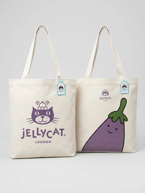 Official Jellycat Amuseables Aubergine Tote Bag